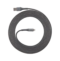 Ventev Alloy Usb A to Apple Lighting High Speed Ultradurable 10 Foot Cable-Silver
