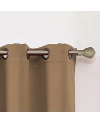 Kate Aurora Set of 2 Thermal Room Darkening Grommet Top Curtains For Small Windows