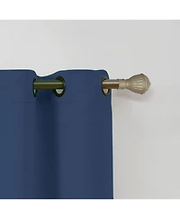 Kate Aurora Set of 2 Thermal Room Darkening Grommet Top Curtains For Small Windows