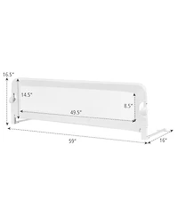 Slickblue Extra Long Foldable Bed Guard Rail for Children, Easy to Install and Store