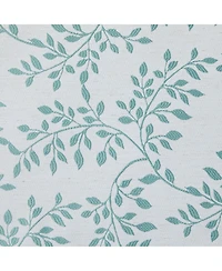 Kate Aurora 1 Piece Floral Leaf Light Reducing & Thermal Linen Blend Window Curtain Panel - 84 in. Long - Taupe/Beige