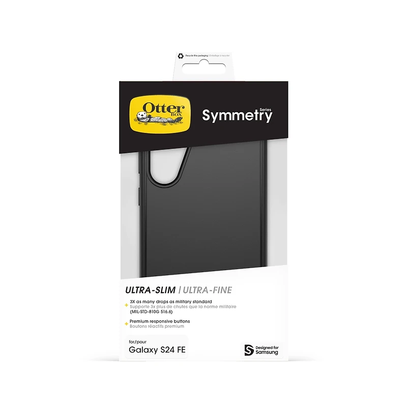 OtterBox Symmetry Case for Samsung Galaxy S24 Fe-Black