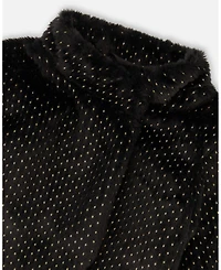 Deux par Girl Fake Fur Short Jacket Black - Toddler|Child