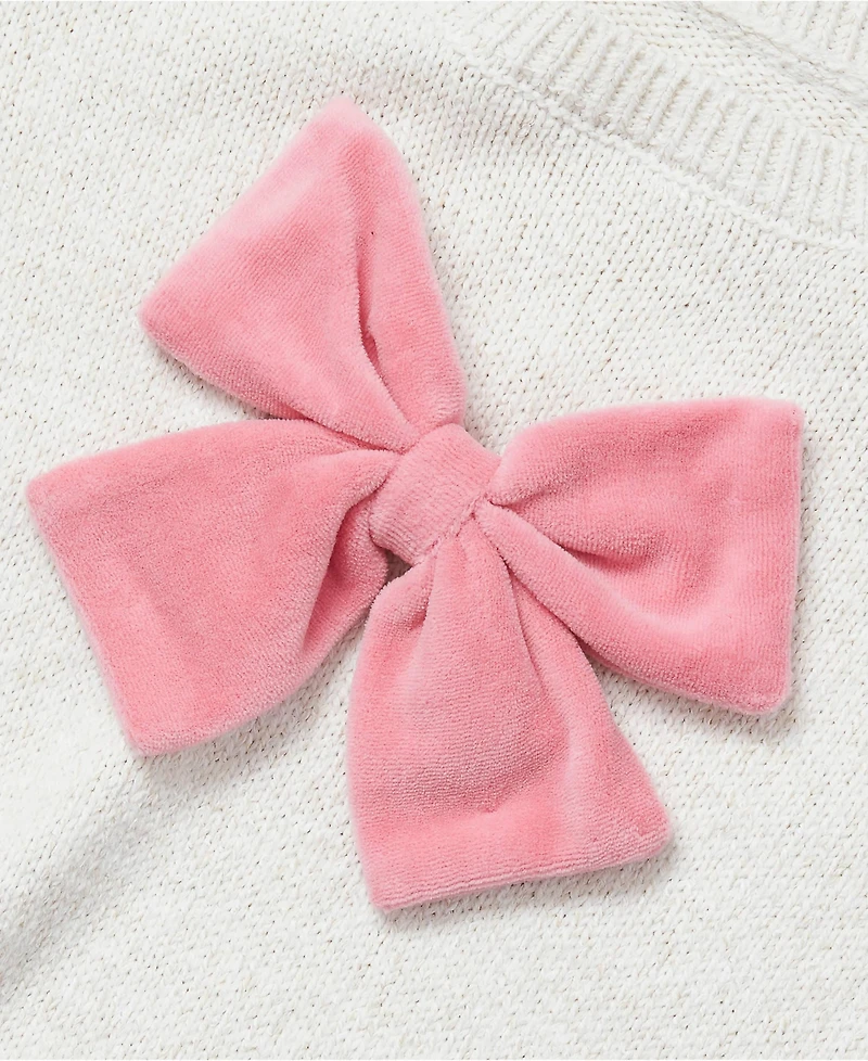 Lands' End Girls Meet and Greet Bow Knit Sweater