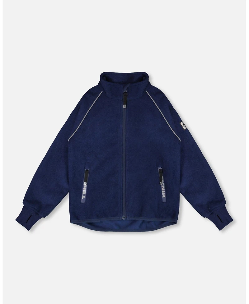 Deux par Kids Unisex Mid-Layer Teknik Jacket Navy Blue