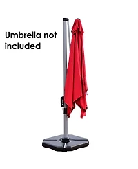 Gymax 4PCS Patio Cantilever Offset Umbrella Base Sand/Water Filled