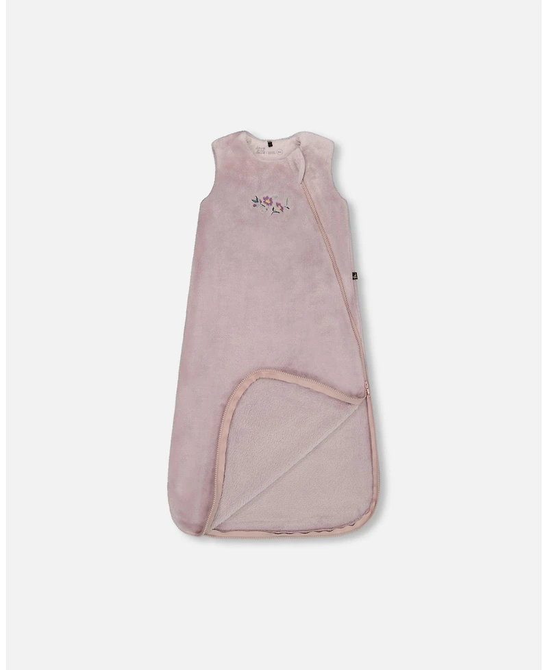 Deux par Baby Girls Plush Sleep Sack Neutral Purple - Baby|Toddler