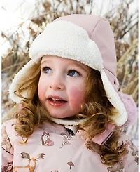 Deux par Baby Girls Lined Chapka Dusty Pink - Baby|Toddler