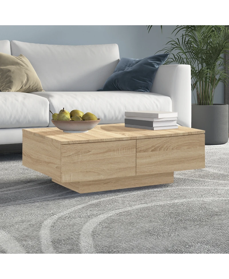 Coffee Table Sonoma Oak 35.4"x23.6"x12.2" Engineered Wood