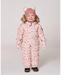 Deux par Baby Girl One-Piece Original Puffy Snowsuit Pink Mini Flowers - Baby|Toddler