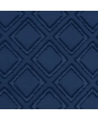 Kate Aurora Contemporary Geometric Shabby Diamond Clipped Rod Pocket Single Window Curtain Panel