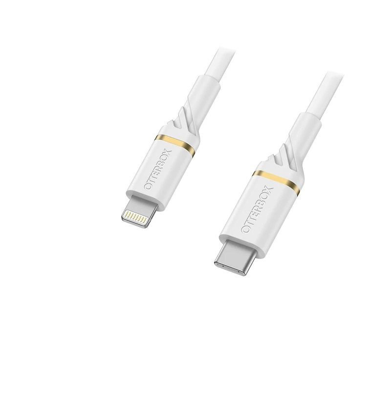 OtterBox Usb C Pd Wall Charger 20W and Usb C to Apple Lightning Cable 1m-White