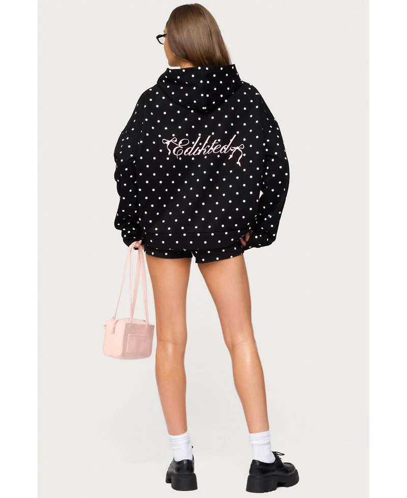Edikted Women's Chelsie Polka Dot Hoodie