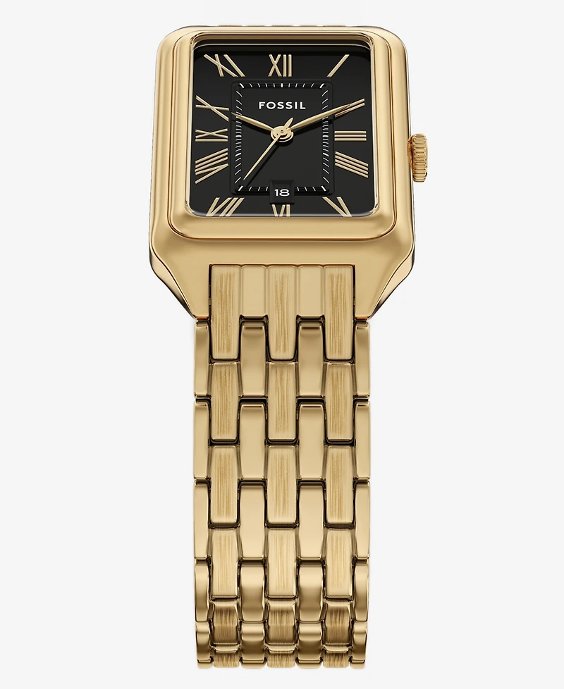 Fossil Women's Raquel Three-Hand Date Gold-Tone Stainless Steel Watch, 23mm