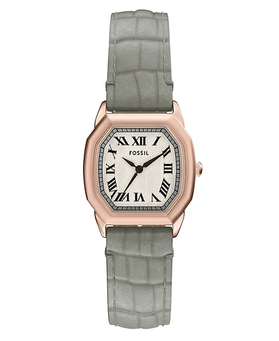 Fossil Women's Harlow Three-Hand Gray Croco Leather Watch, 27mm