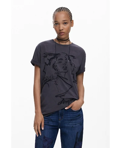 Desigual Women's Expensive embossed T-shirt