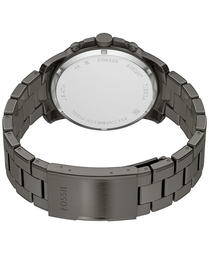 Fossil Men's Grant Chronograph Gunmetal Stainless Steel Watch, 44mm