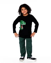 Deux par Baby Boy Twill Jogger Pants with Patch Pockets Forest Green