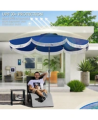 Outsunny 9FT Patio Umbrella Upf 30+ Vented Market Umbrella