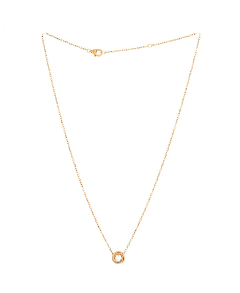 Pre-Owned Cartier Trinity Diamond Pendant Necklace 18K Tricolor Gold and Diamond