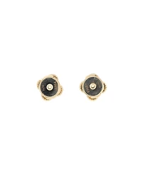 Pre-Owned Van Cleef & Arpels Sweet Alhambra Stud Earrings 18K Gold and Onyx