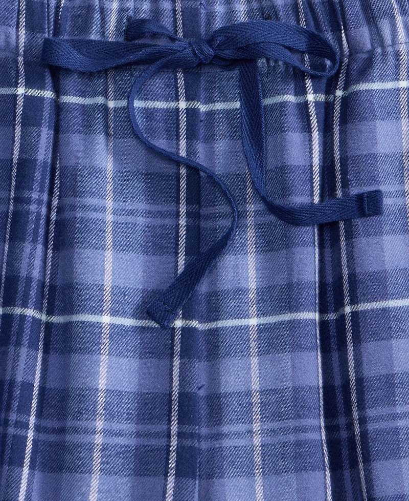 Charter Club Women's Cotton Flannel Plaid Pajama Pants, Created for Macy's