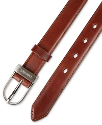 Calvin Klein Engraved Center Bar Buckle Dress Belt