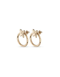 UNOde50 Metal Alloy Butterfly Hoop Earrings