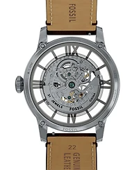 Fossil Men's Townsman Automatic Brown Leather Watch, 44mm