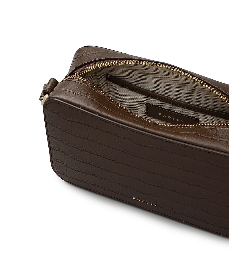 Radley London Beech Row Faux Croc Mini Zip Around Crossbody Bag