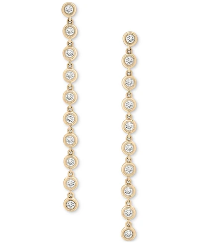 Wrapped in Love Diamond Bezel Drop Earrings (1 ct. t.w.) in 14k Gold, Exclusively at Macy's