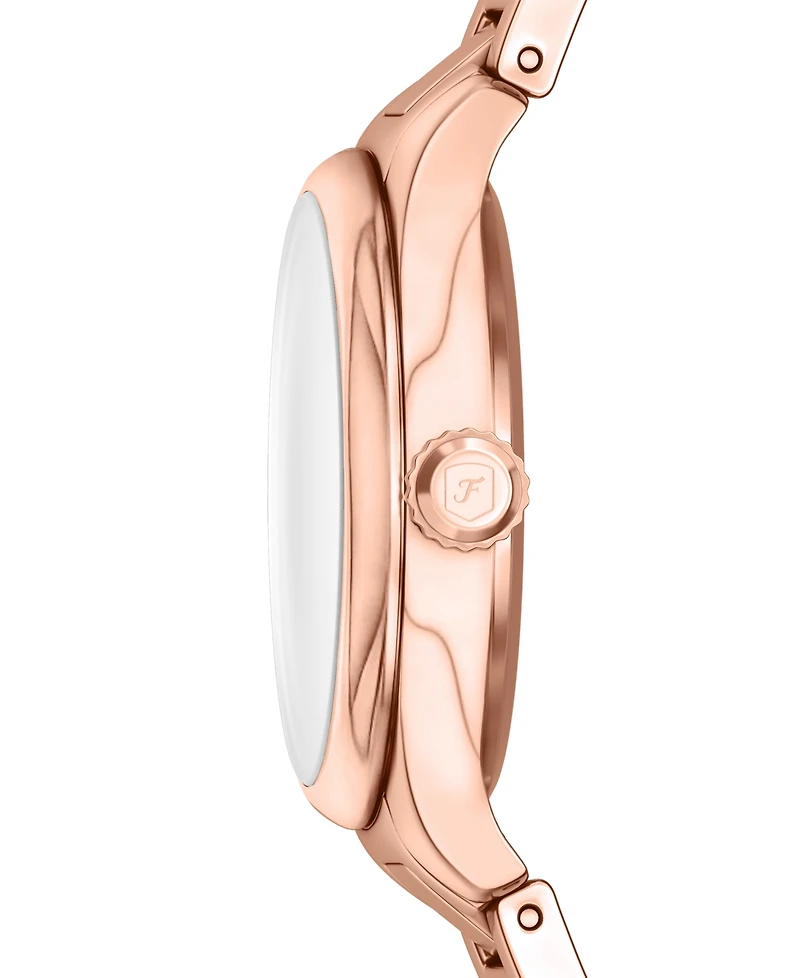 Fossil Women's Gilmore Three-Hand Rose Gold-Tone Stainless Steel Watch, 28mm