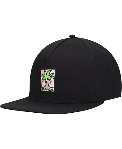 Rvca Men's Black Palm Snapback Hat