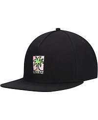 Rvca Men's Black Palm Snapback Hat