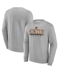 Fanatics Men's Heather Gray Cincinnati Bengals Bold Move Pullover Sweatshirt