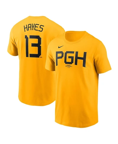 Nike Men's Ke'Bryan Hayes Gold Pittsburgh Pirates Fuse City Connect Name Number T-Shirt
