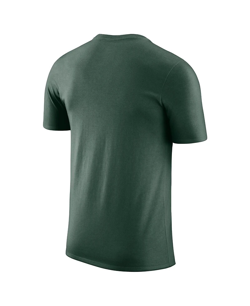 Jordan Men's and Women's Hunter Green Milwaukee Bucks Essential Cities T-Shirt