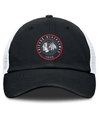 Fanatics Men's Black/White Chicago Blackhawks Averie Trucker Adjustable Hat