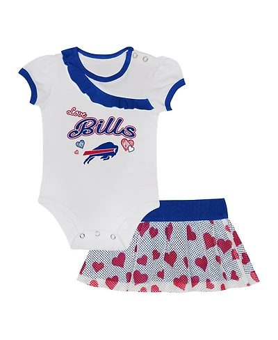 Outerstuff Baby Boys and Girls 2-Piece Buffalo Bills Love My Team Bodysuit Skirt Set