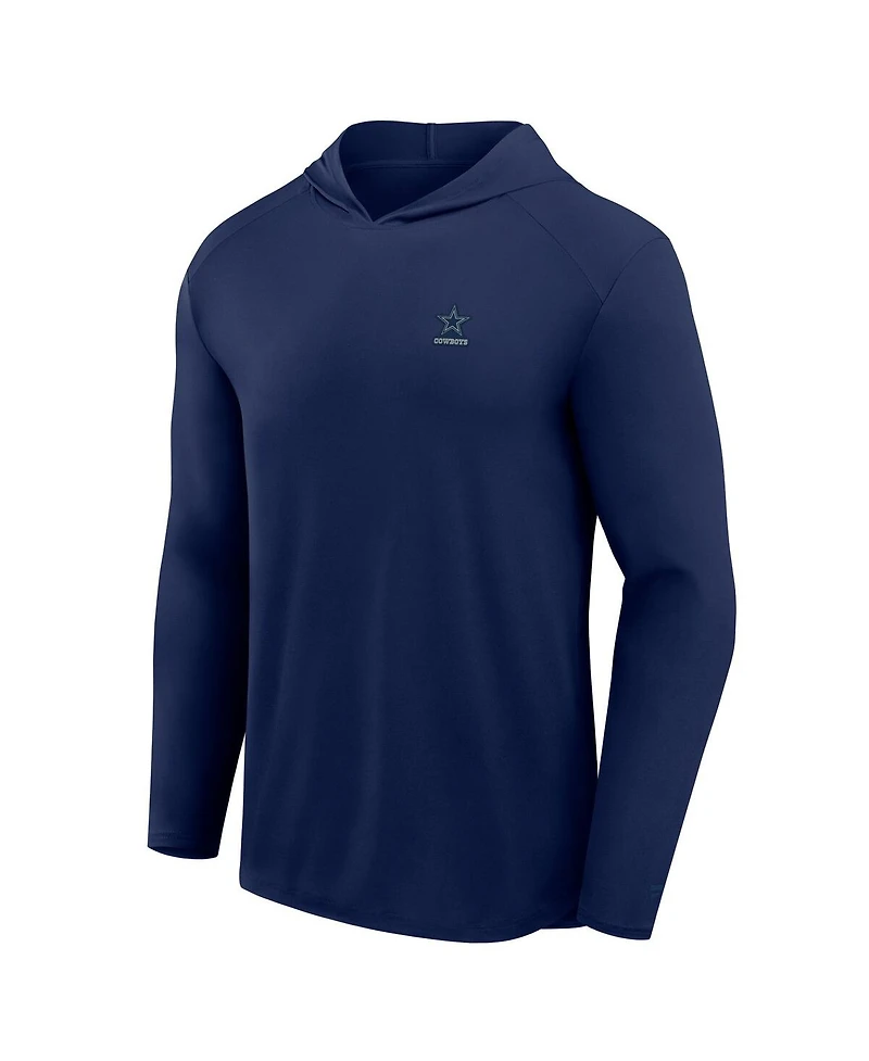 Fanatics Men's Black Dallas Cowboys Front Office Power Mono Long Sleeve Hoodie T-Shirt