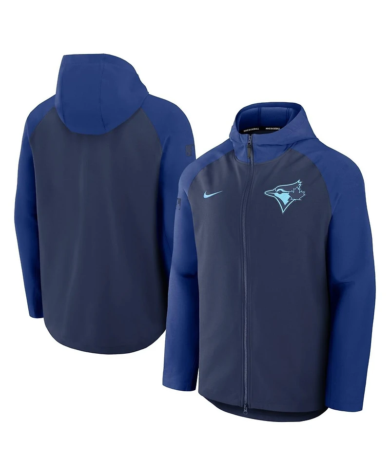 Nike Men's Navy/Royal Toronto Blue Jays Authentic Collection Raglan Performance Full-Zip Jacket