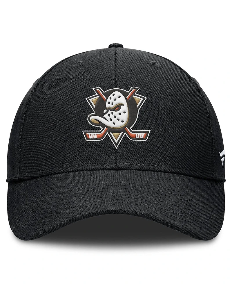 Fanatics Men's Black Anaheim Ducks Adjustable Hat