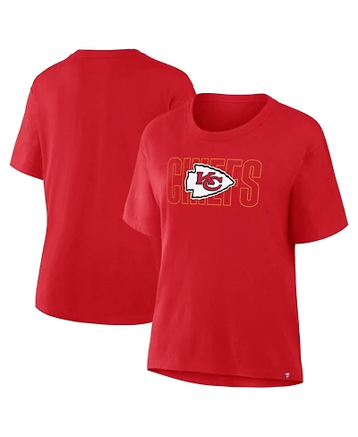 Fanatics Women's Red Kansas City Chiefs Line Em Up T-Shirt