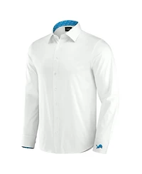 J. Palmer Men's White Detroit Lions Man-In-Motion Long Sleeve Button-Up Dress Shirt