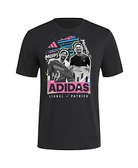 adidas Men's Lionel Messi x Patrick Mahomes Black Sport Jersey Swap T-Shirt