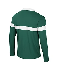 Colosseum Men's Green Michigan State Spartans Too Cool For School Long Sleeve Polo Shirt