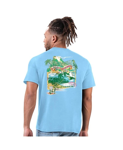 Margaritaville Men's Light Blue Denver Broncos Time Flies T-Shirt