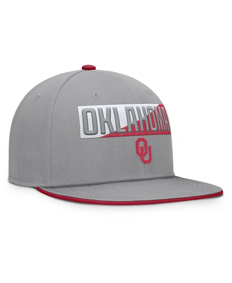 Fanatics Men's Gray Oklahoma Sooners Duo Snapback Hat
