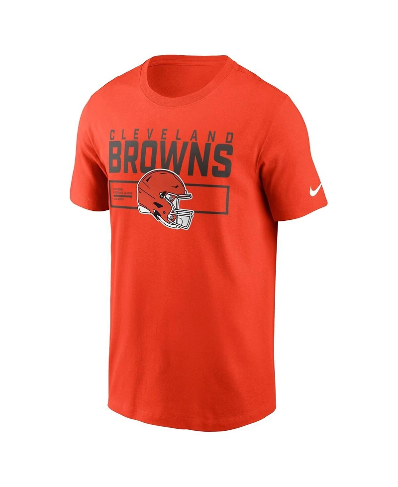 Nike Men's Orange Cleveland Browns Primetime Helmet Essential T-Shirt