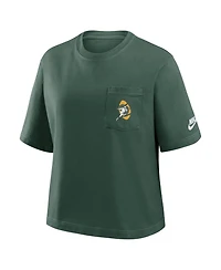 Nike Women's Green Bay Packers Rewind Pocket Boxy T-Shirt